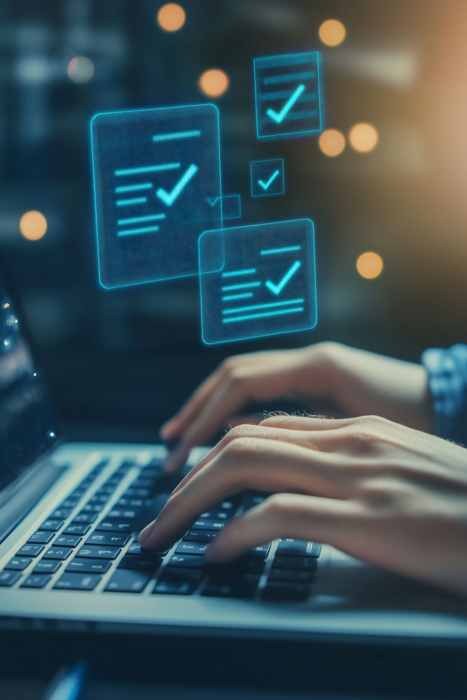 Compter mit Händen und Zeichen rundgerum